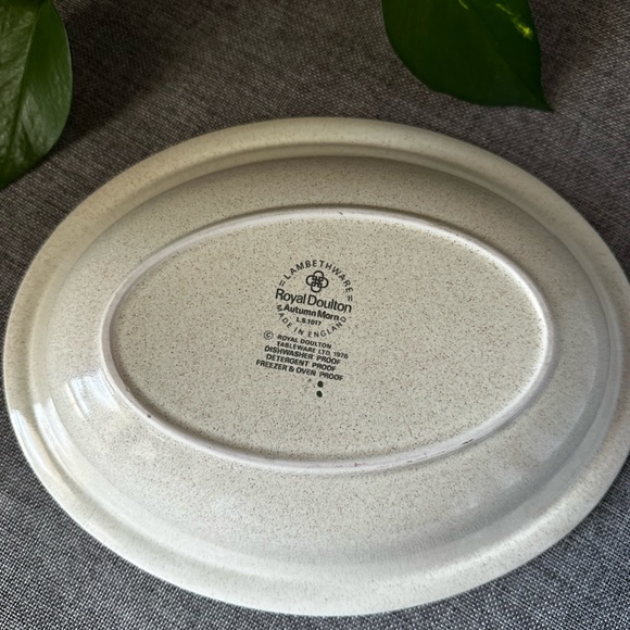 Royal Doulton Lambethware ~ Autumn Morn ~ Oval Serving Dish - Picture 7 of 8